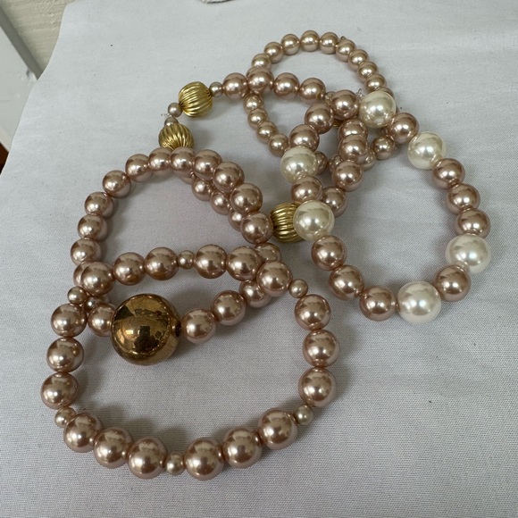 Set of 9 vintage stretch bead bracelets - Picture 4 of 8